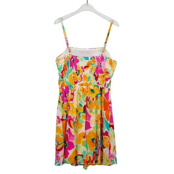 Lily Rose Multicolor Floral Print Sleeveless Mini Dress Sundress Medium Colorful - Picture 8 of 10